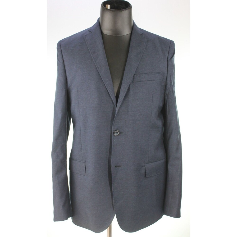 J. Lindeberg Men's Sport Coat Blazer Sz 44L Slim Fit Officina Marlane Navy Blue